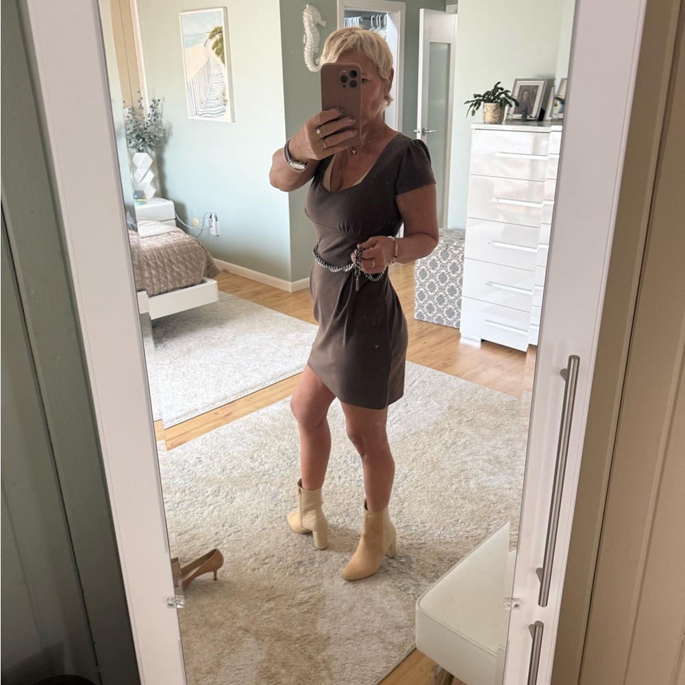 Voila Brown Mini Dress